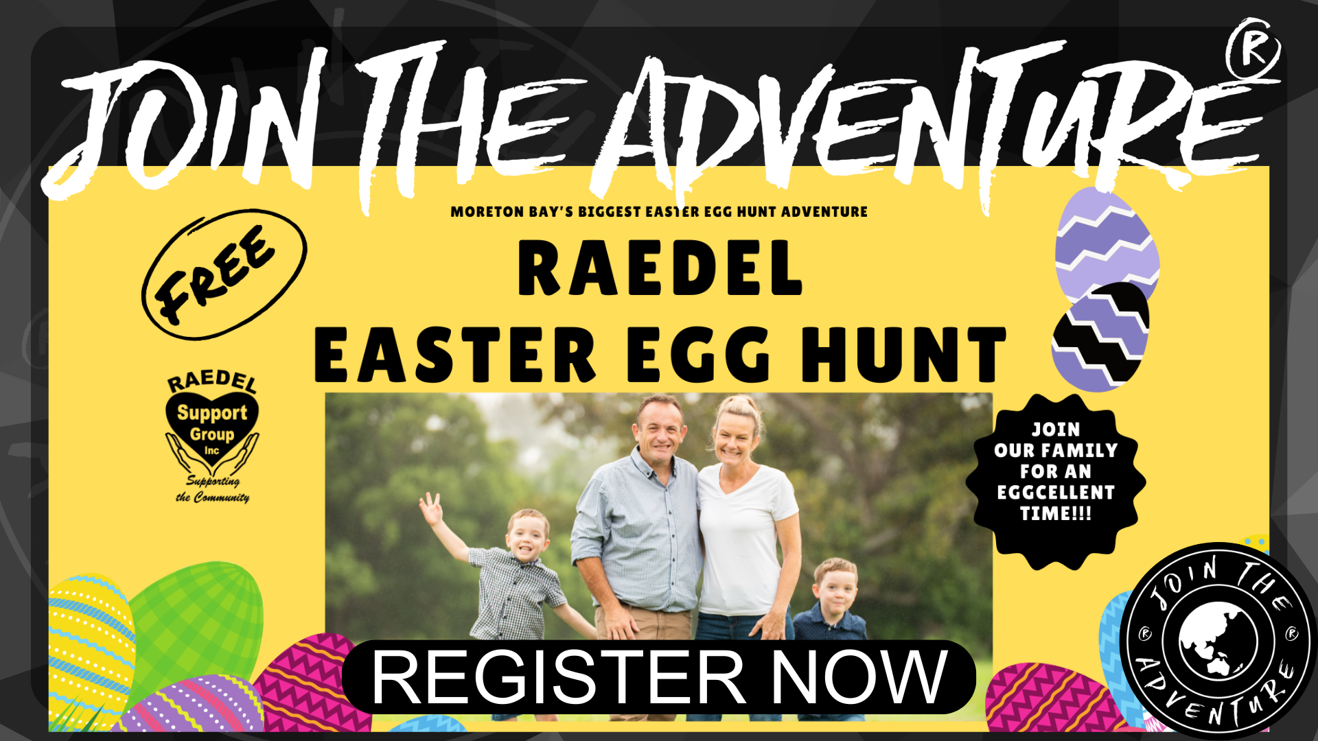 The Raedel Family Continues Tradition with 14th Annual Easter Egg Hunt Extravaganza in Moreton Bay
