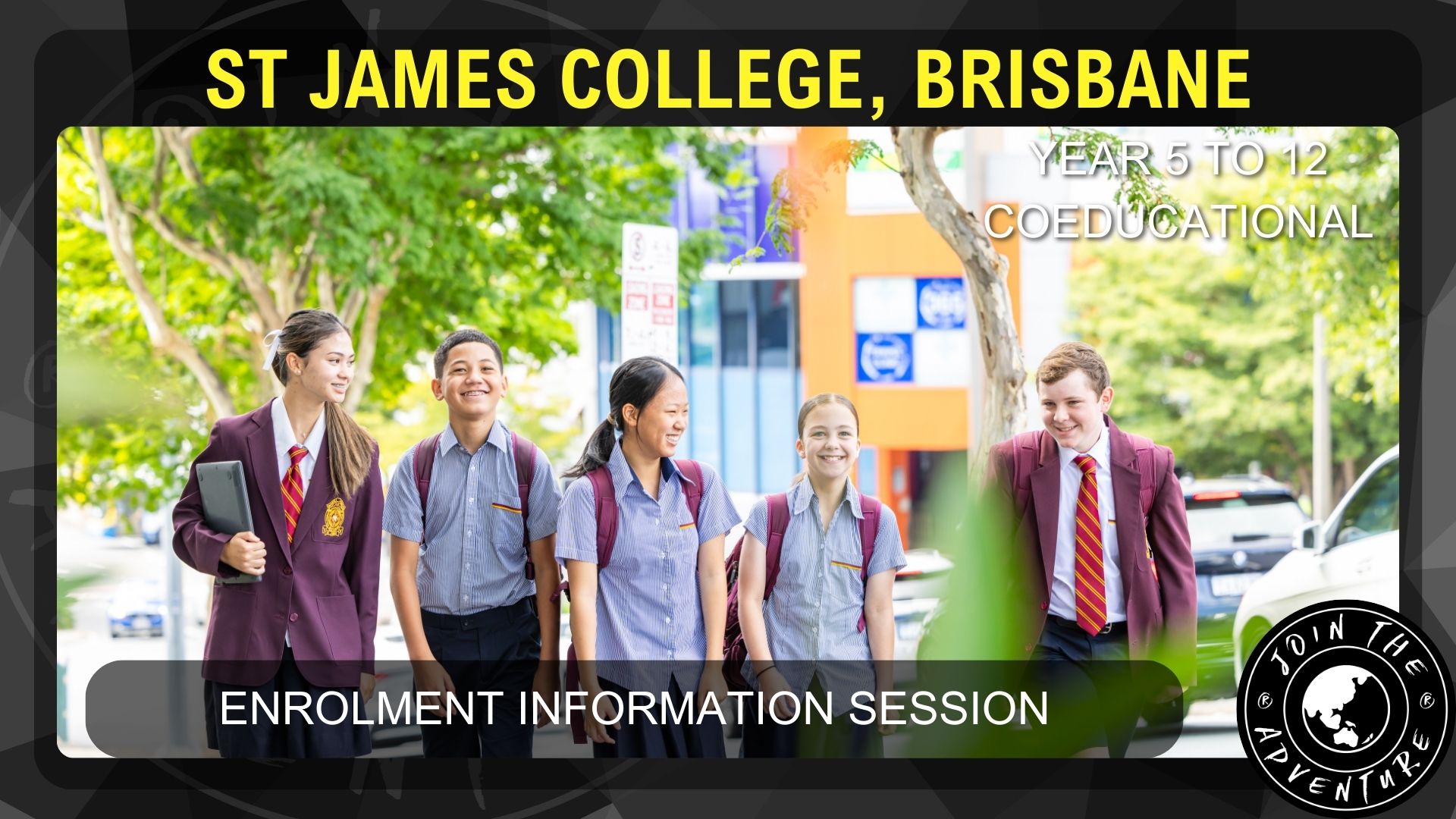Inner-City Brisbane, St James College Enrolment Info Session