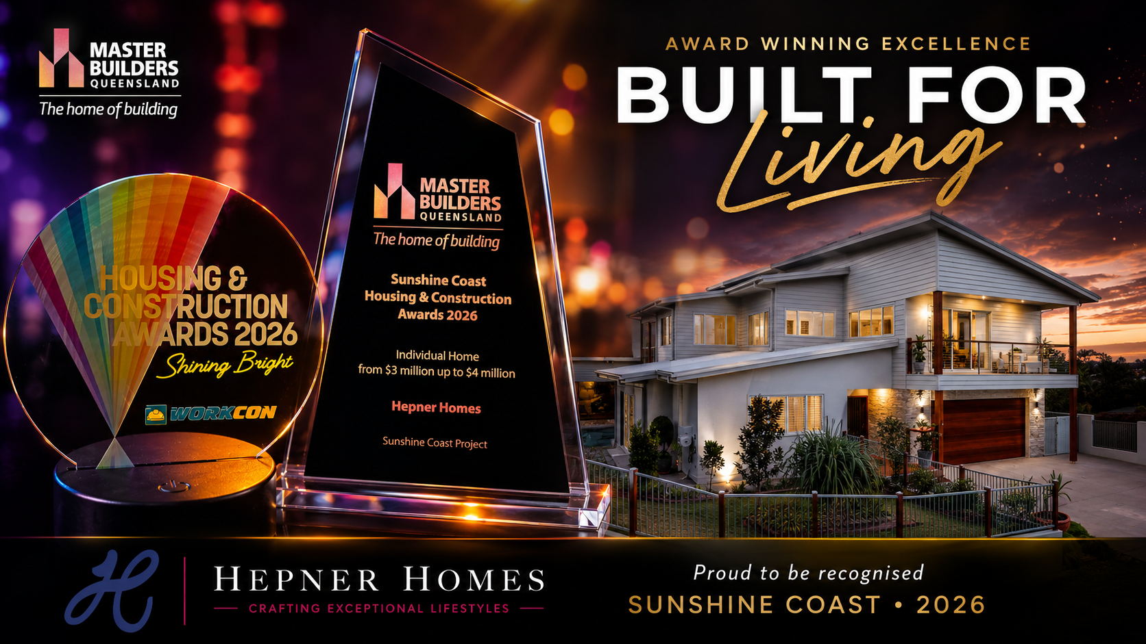 Woodford Family Builder Hepner Homes Wins Big at Master Builders Awards