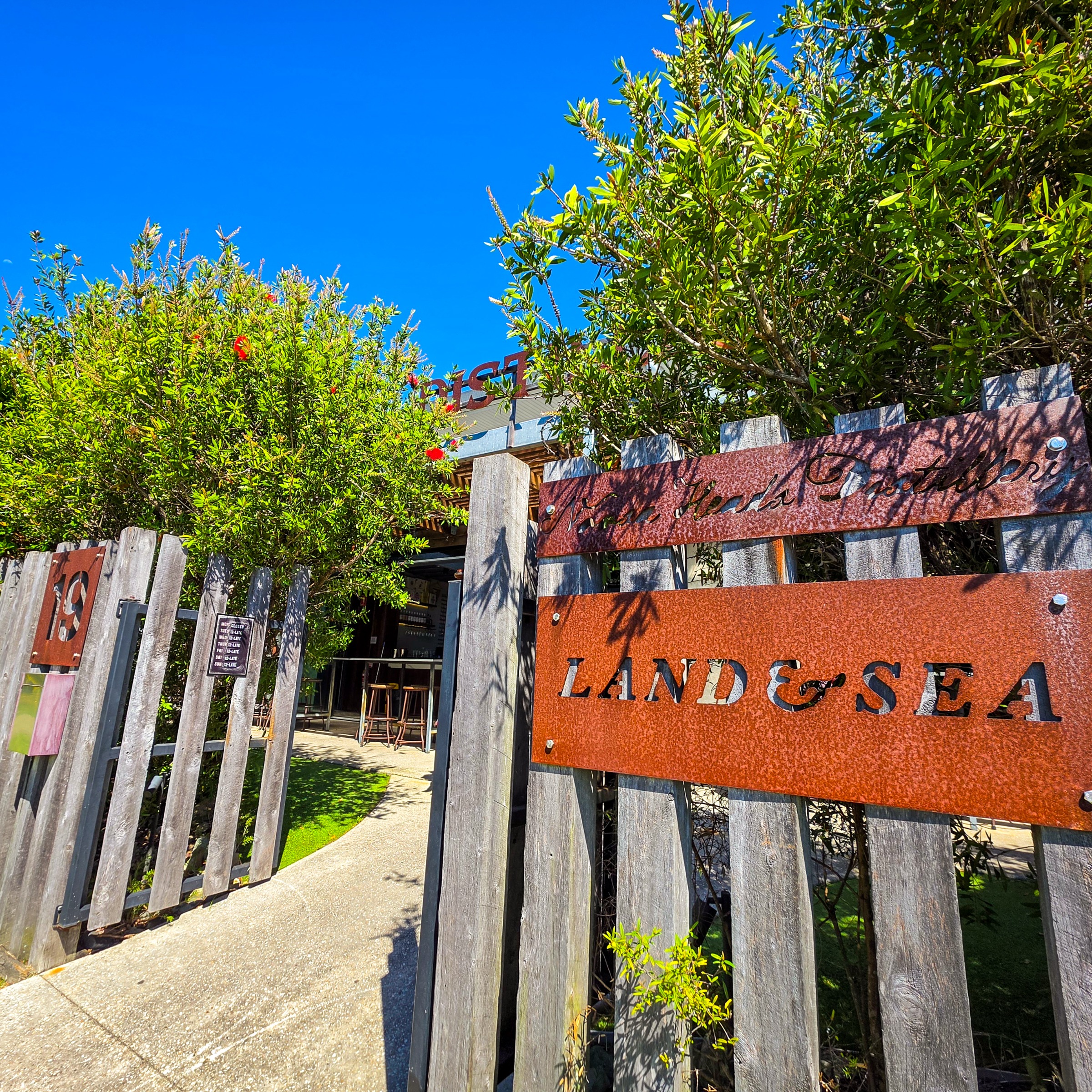 Entrance to Land and Sea Brewery in Noosaville