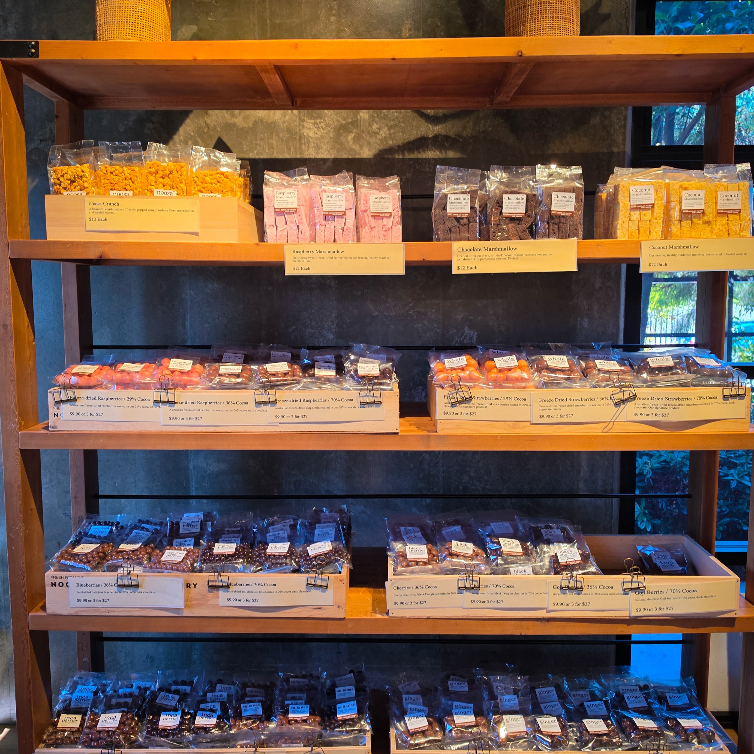 Chocolate and confectionery at Noosa Chocolate Factory